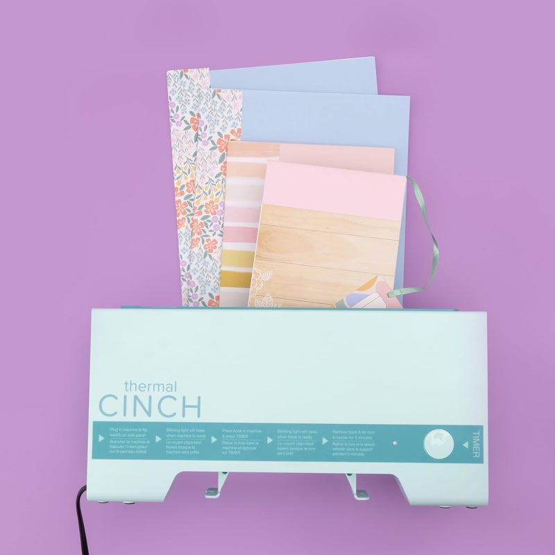We R Memory Keepers Thermal Cinch Binding Machine Mint 12 Inch, Includes Thermal Book Binding Machine, Book Spines, and Clips, Create DIY Journals, Notebooks, Scrapbooks, Photo Books, and Documents - Image 2